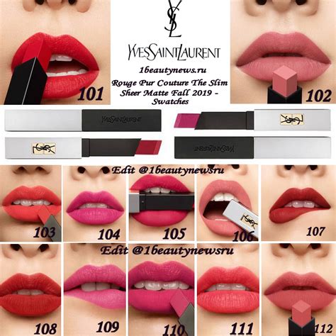 ysl the slim sheer matte 101|Rouge Pur Couture The Slim Sheer Matte .